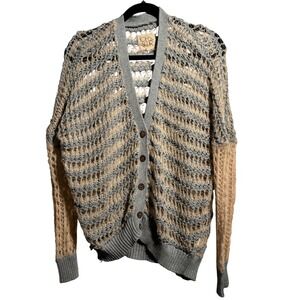 Chaser Open Knit Sweater Boho Layering Fairy Grunge Sweater Sheer‎ Womens S